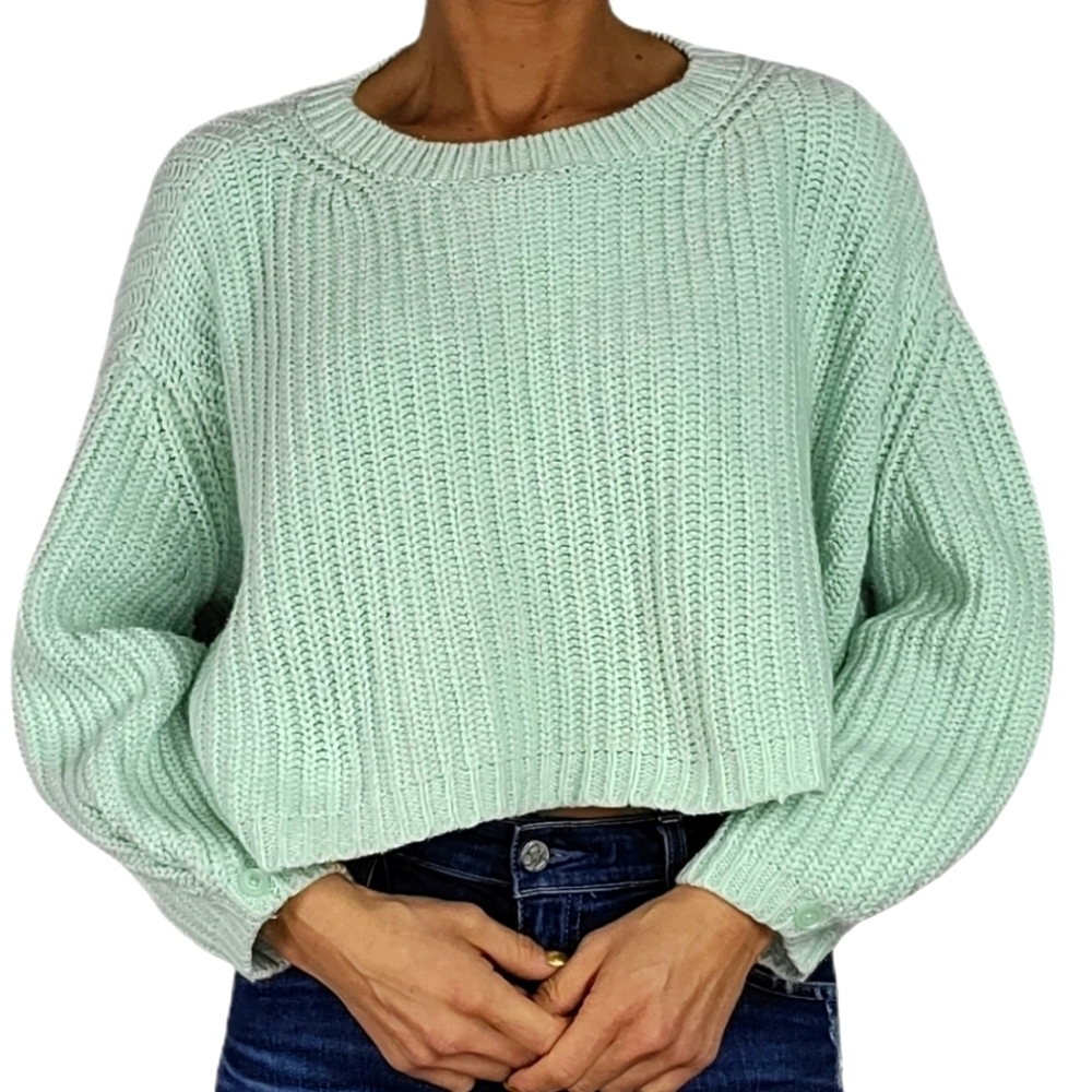 Moth Oversized knit Sweater Size X Small Mint Green